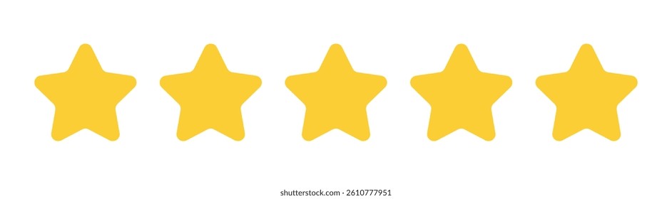 Five stars icon Vector. Five stars customer product rating review flat icon for apps and websites,Service satisfaction, quality, good rate vector illustration. rating review flat icon