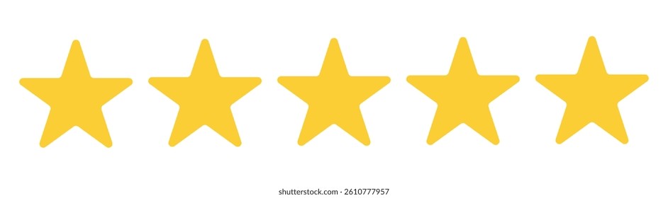 Five stars icon Vector. Five stars customer product rating review flat icon for apps and websites,Service satisfaction, quality, good rate vector illustration. rating review flat icon