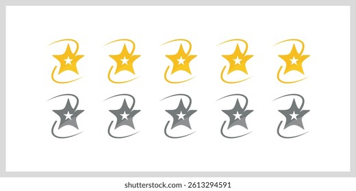 Five stars icon Vector. Five stars customer product rating review flat icon.