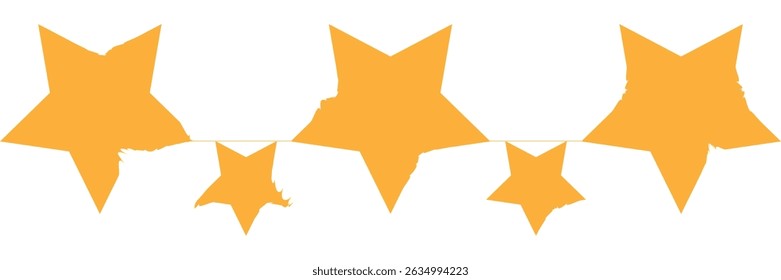 Five stars icon Vector. Five stars customer product rating review flat icon for apps and websites. 11:11