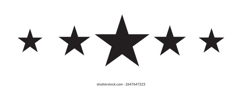 Five stars icon Vector. Five stars customer product rating review flat icon for apps and websites.