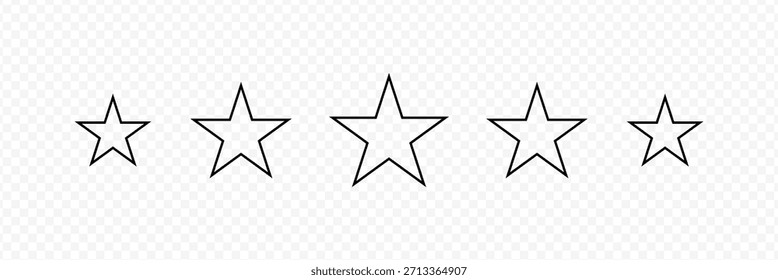 Icono de cinco estrellas. Vector de revisión de la calificación del producto de cinco estrellas Cliente para App y Sitios web. Ilustración vectorial .EPS 10 .