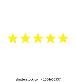 Five stars icon. Vector illustration.