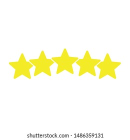 Five stars icon. Vector illustration