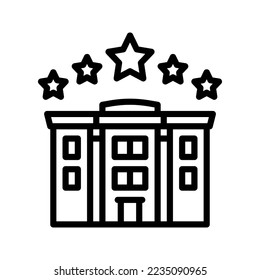Five Stars icon vector illustration logo template isolated on white background