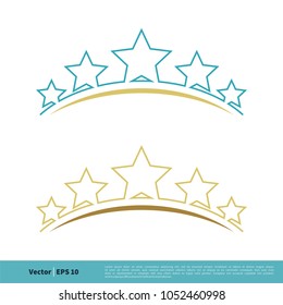 Five Stars Icon Vector Logo Template Illustration Design. Vector EPS 10.