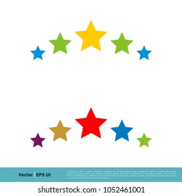 Five Stars Icon Vector Logo Template Illustration Design. Vector EPS 10.