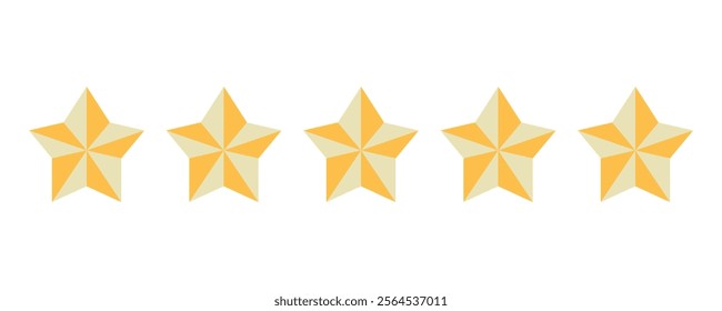 Five stars icon vector. Five stars rate flat design vector illustration. 