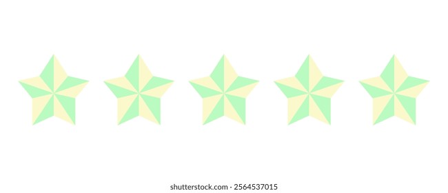 Five stars icon vector. Five stars rate flat design vector illustration. 