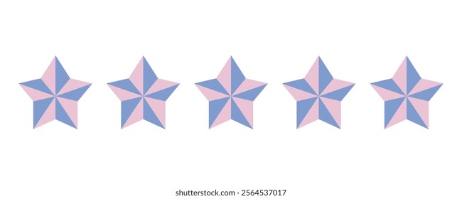 Five stars icon vector. Five stars rate flat design vector illustration. 