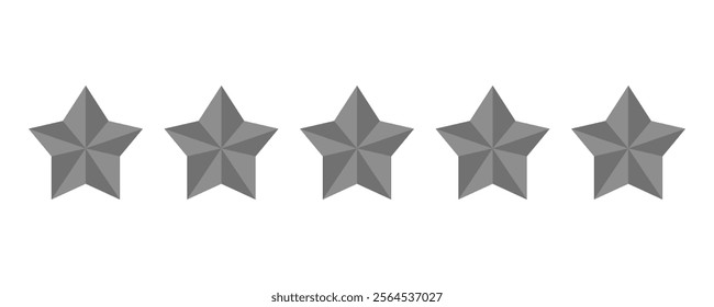 Five stars icon vector. Five stars rate flat design vector illustration. 