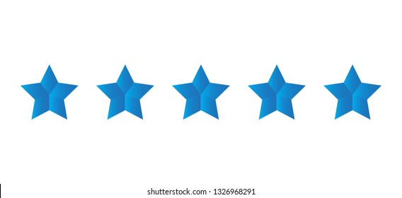 Five stars icon vector set isolated on white background. Trendy 5 star icons in flat style. Modern sign for hotel quality and ranking, label, sticker, rating travel symbol and app. Vector illustration