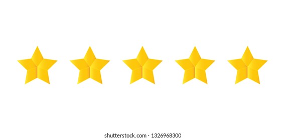 Five stars icon vector set isolated on white background. Trendy 5 star icons in flat style. Modern sign for hotel quality and ranking, label, sticker, rating travel symbol and app. Vector illustration