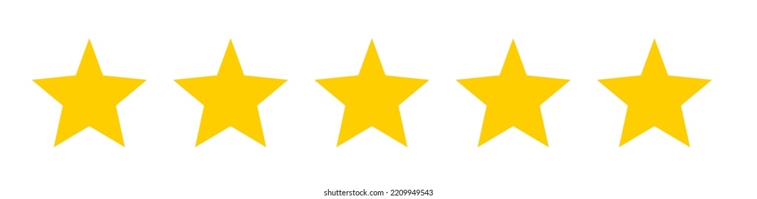 Five stars icon vector set