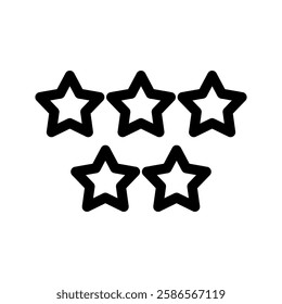 Five Stars Icon Vector Symbol Design Illustration