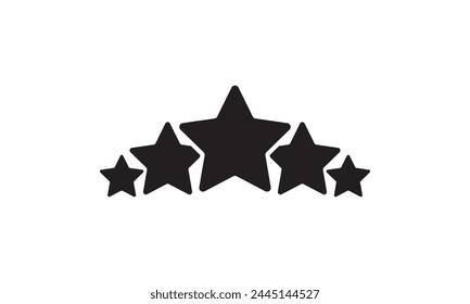 Five stars icon.Feedback, review, evaluation customer. Premium quality. rating star. Vector illustration