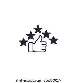Symbol-Vektorelemente mit fünf Sternen für Infografik-Web