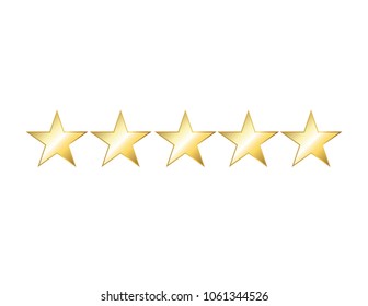 Five stars isolated