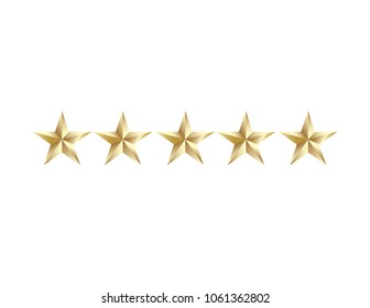 Five stars isolated