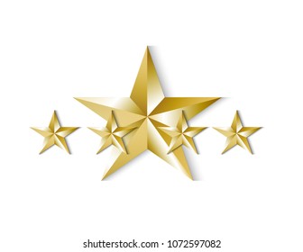 Five stars isolated