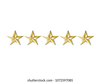 Five stars isolated