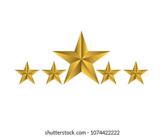 Five stars isolated