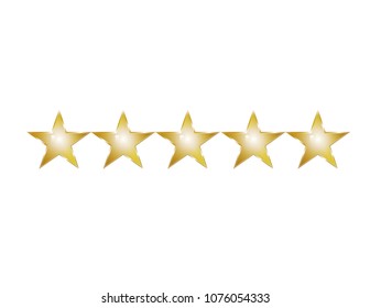 Five stars isolated