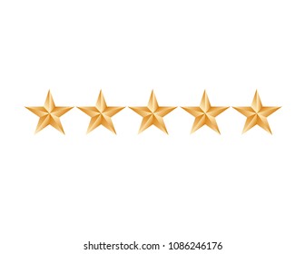 Five stars isolated