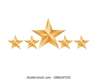 Five stars isolated
