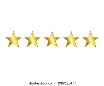 Five stars isolated