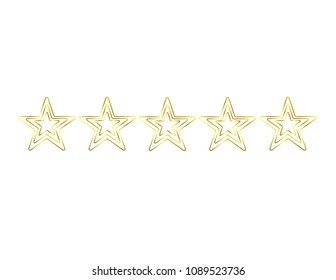 Five stars isolated