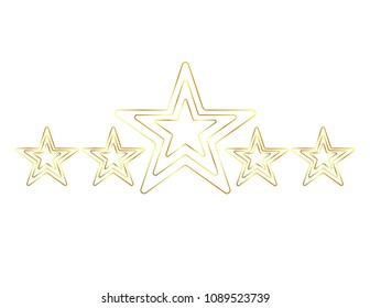 Five stars isolated