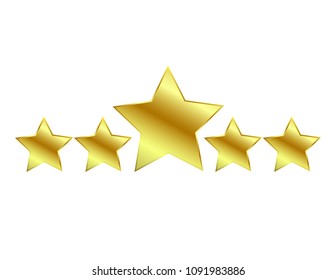 Five stars isolated