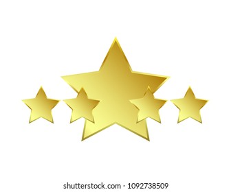 Five stars isolated