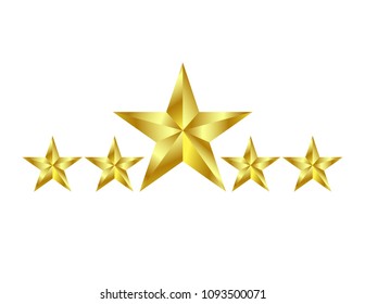 Five stars isolated