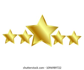 Five stars isolated