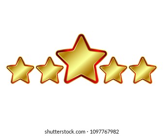 Five stars isolated