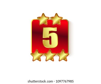 Five stars isolated