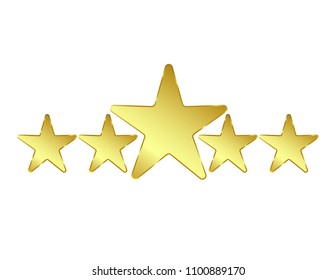 Five stars isolated