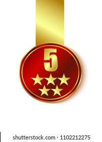 Five stars isolated