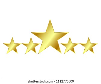 Five stars isolated