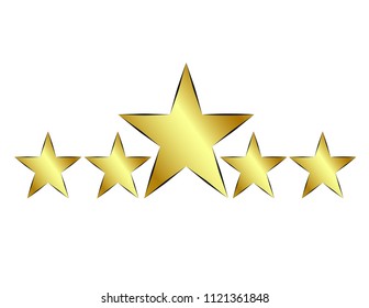 Five stars isolated