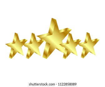 Five stars isolated