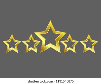 Five stars isolated