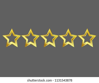 Five stars isolated