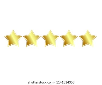 Five stars isolated