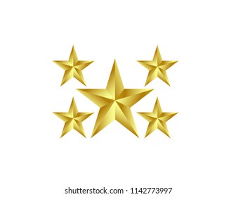 Five stars isolated