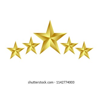 Five stars isolated