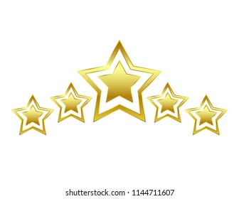 Five stars isolated