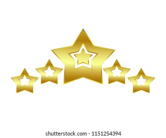 Five stars isolated